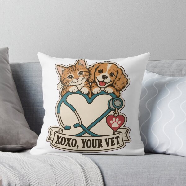 Item preview, Veterinarian Valentine XOXO Your Vet | Funny Vet Tech Stethoscope Paw Heart designed and sold by StickyGuys.