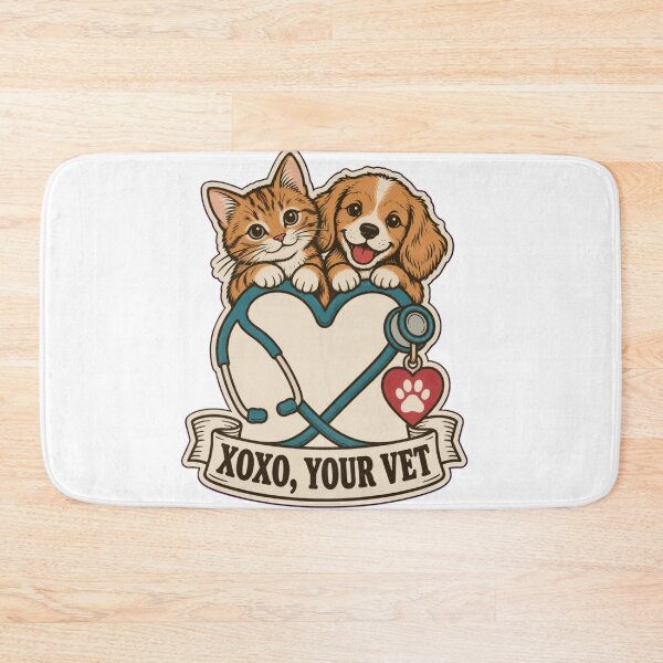 Item preview, Veterinarian Valentine XOXO Your Vet | Funny Vet Tech Stethoscope Paw Heart designed and sold by StickyGuys.