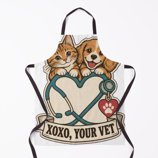 Item preview, Veterinarian Valentine XOXO Your Vet | Funny Vet Tech Stethoscope Paw Heart designed and sold by StickyGuys.