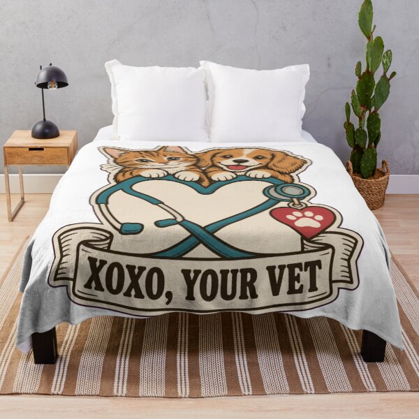 Item preview, Veterinarian Valentine XOXO Your Vet | Funny Vet Tech Stethoscope Paw Heart designed and sold by StickyGuys.