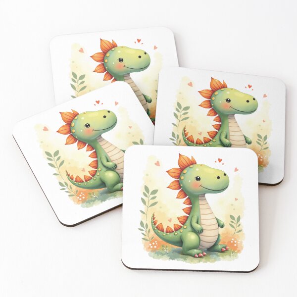 Item preview, Cute Green Dinosaur with Hearts designed and sold by VFXguy.