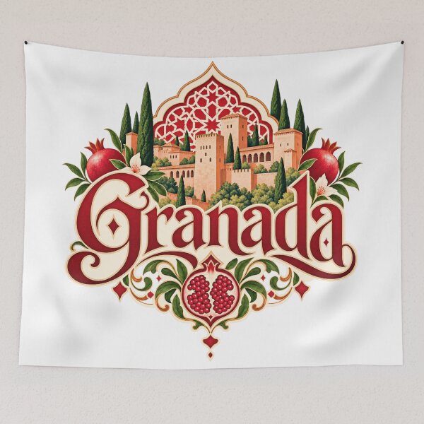 Item preview, Granada Spain Alhambra Pomegranate Travel Design designed and sold by RDproject.