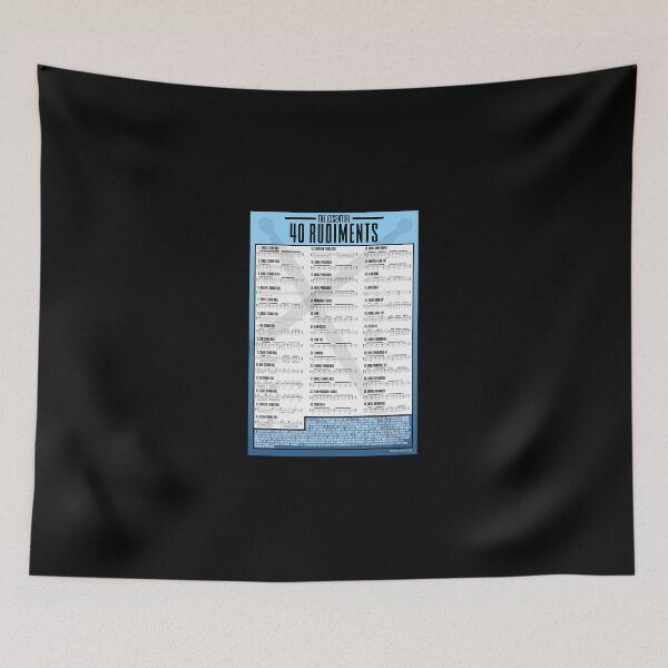 Item preview, The-Essential-40-Rudiments-Chart-For-Drummers-Blue designed and sold by hadwinm.