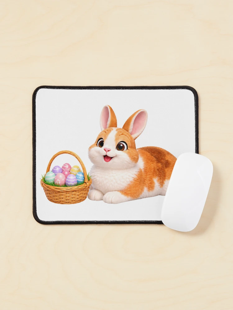 Thumbnail 1 of 5, Mouse Pad, Rex Rabbit Easter Rest designed and sold by Sillytoe.