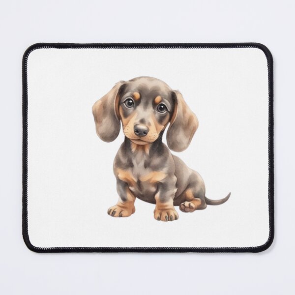 Item preview, Cute Dachshund Puppy Watercolour Illustration designed and sold by made by Golightly x.