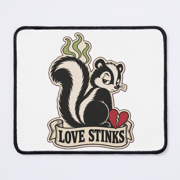 Item preview, Love Stinks Skunk | Funny Anti Valentine Single Skunk with Broken Heart designed and sold by StickyGuys.