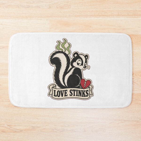 Item preview, Love Stinks Skunk | Funny Anti Valentine Single Skunk with Broken Heart designed and sold by StickyGuys.