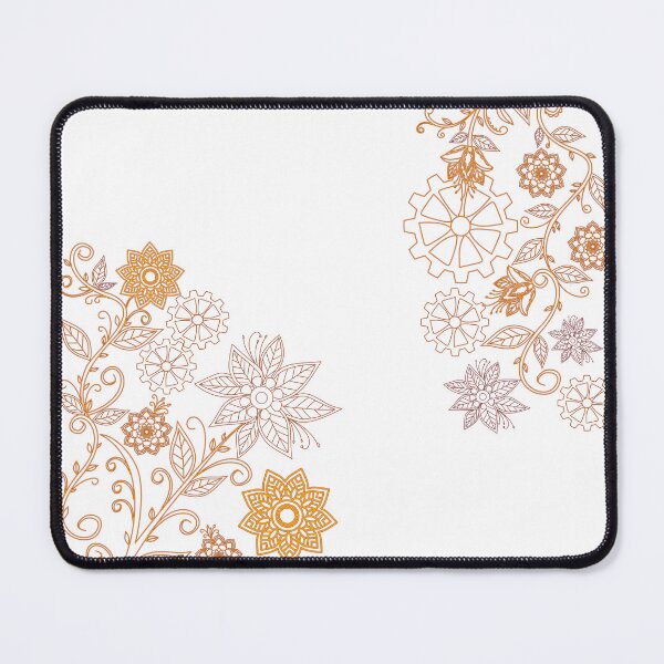 Item preview, Golden Floral Mandala Pattern Line Art designed and sold by ArtBySaMandala.