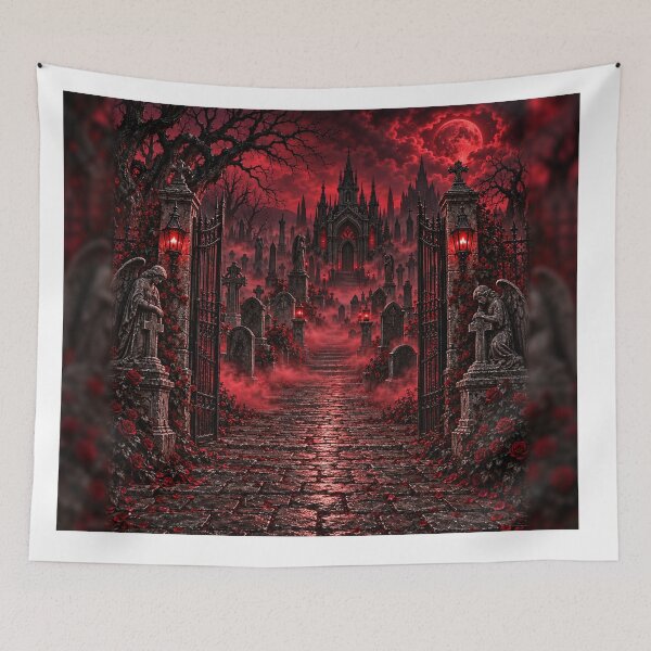 Item preview, Crimson Moon Cemetery Gateway:Backdrop designed and sold by TXLou.