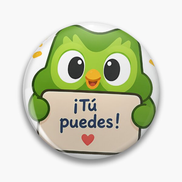 Item preview, Green Duolingo Owl – Kawaii Language Learning Design designed and sold by JuanitoCarteras.