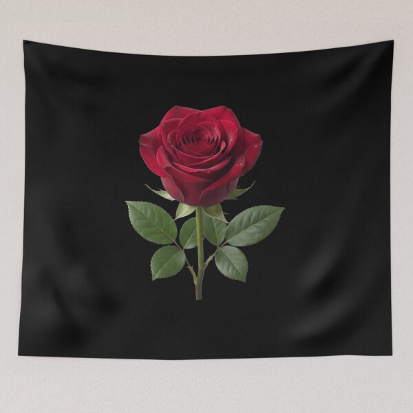Item preview, Elegant Deep Red Rose Flower Botanical Art designed and sold by bvdesignart.
