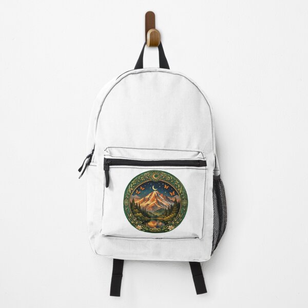 Item preview, Retro mountain with trees  Art Nouveau designed and sold by Expressions-Sel.