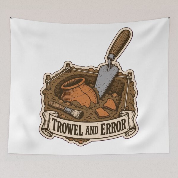 Item preview, Archaeology Pun Trowel and Error | Funny Archaeologist Excavation Field Trowel designed and sold by StickyGuys.