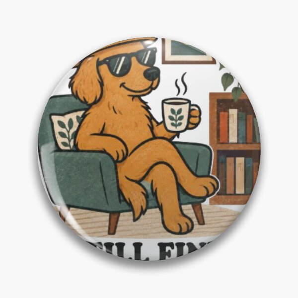 Item preview, Still Fine. Just Fancy Now. - Cool Golden Retriever Coffee Art designed and sold by Aura Craft Co..