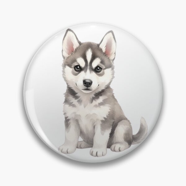 Item preview, Adorable Husky Puppy Watercolour Illustration designed and sold by made by Golightly x.