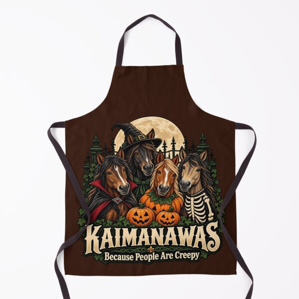 Item preview, Kaimanawa Horses Because People Are Creepy – Funny Halloween Horse Design designed and sold by MvuuStudio.