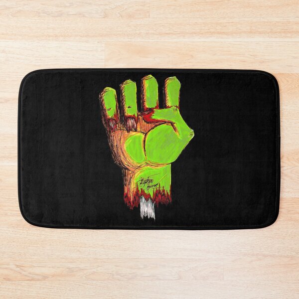 Item preview, Raised Fist Scar-E-Moji (Alien Edition) Toxic Green Zombie Fist designed and sold by Grimmlar.