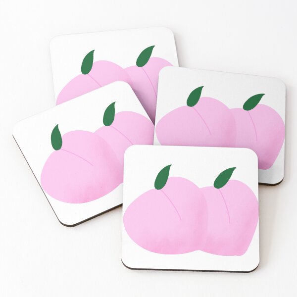 Item preview, Two Pink Peaches With Green Leaves designed and sold by raun.draw.