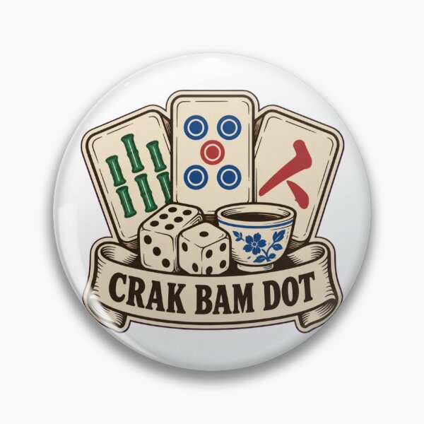 Item preview, Mahjong Quotes Crak Bam Dot | Funny Mahjong Tiles Game Night Player designed and sold by StickyGuys.
