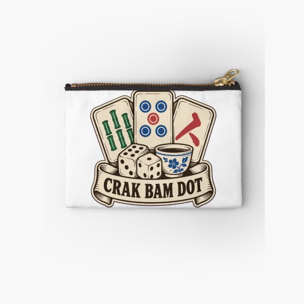 Item preview, Mahjong Quotes Crak Bam Dot | Funny Mahjong Tiles Game Night Player designed and sold by StickyGuys.