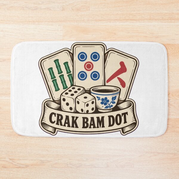 Item preview, Mahjong Quotes Crak Bam Dot | Funny Mahjong Tiles Game Night Player designed and sold by StickyGuys.