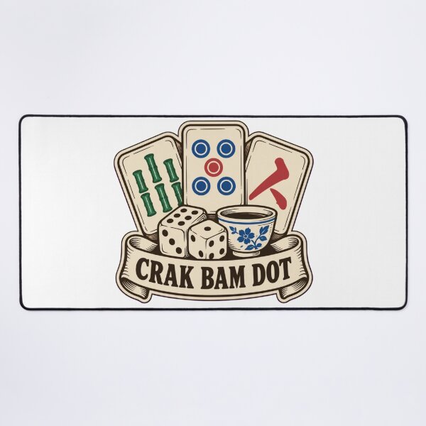 Item preview, Mahjong Quotes Crak Bam Dot | Funny Mahjong Tiles Game Night Player designed and sold by StickyGuys.