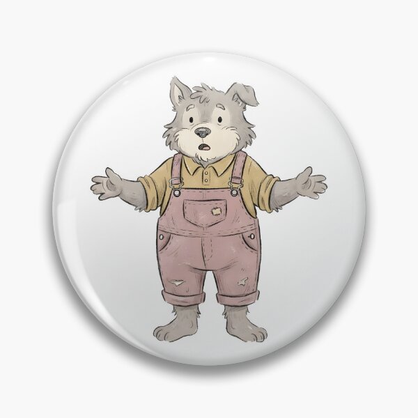 Item preview, Cute Furry Wolf Quirky Animal Art Print & Sticker designed and sold by DuckOddity.