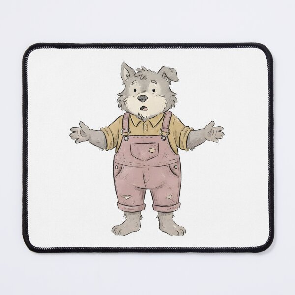 Item preview, Cute Furry Wolf Quirky Animal Art Print & Sticker designed and sold by DuckOddity.