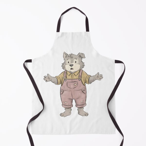 Item preview, Cute Furry Wolf Quirky Animal Art Print & Sticker designed and sold by DuckOddity.