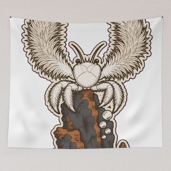 Item preview, Yeti Crab Sticker | Hairy Deep Sea Crab Weird Ocean Creature Die Cut designed and sold by StickyGuys.
