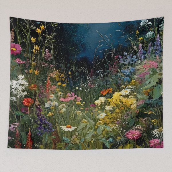 Item preview, Gustav Klimt Flower Garden Vivid Seamless Flowers Vintage Floral Patterns Digital Art Illustration designed and sold by Matt_Smith.