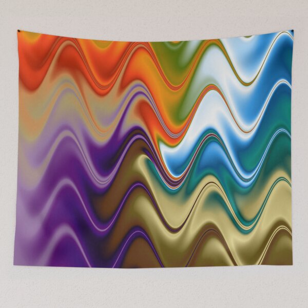 Item preview, Abstract Wavy Colorful Pattern designed and sold by ArtbyDebbieC.