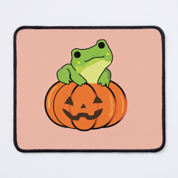 Item preview, Frog on a Jack O lantern Halloween pumpkin designed and sold by fluffyfamcraft.