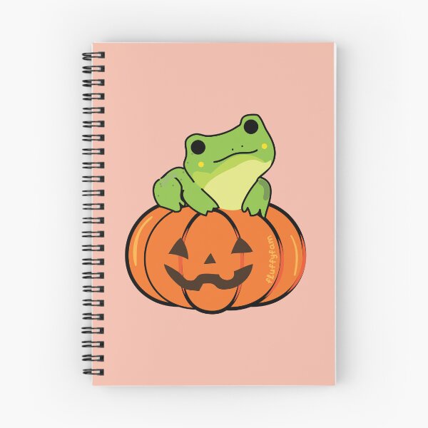 Item preview, Frog on a Jack O lantern Halloween pumpkin designed and sold by fluffyfamcraft.