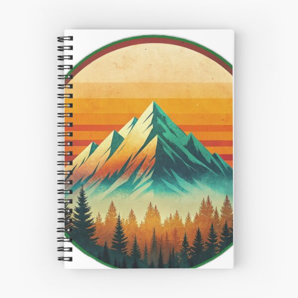 Item preview, retro mountain with trees  vintage  designed and sold by Expressions-Sel.