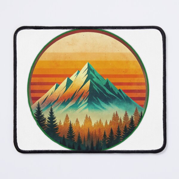Item preview, retro mountain with trees  vintage  designed and sold by Expressions-Sel.