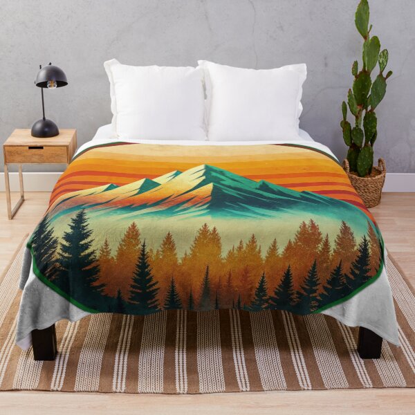 Item preview, retro mountain with trees  vintage  designed and sold by Expressions-Sel.
