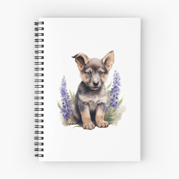 Item preview, Lupine Flower Puppy | Elegant Botanical Floral Art designed and sold by Mandayartstudio.
