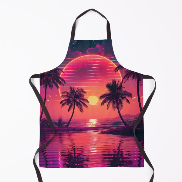 Item preview, 80s Retro Synthwave Coastal Sunset with Wave Reflections designed and sold by Artdavesalzburg.