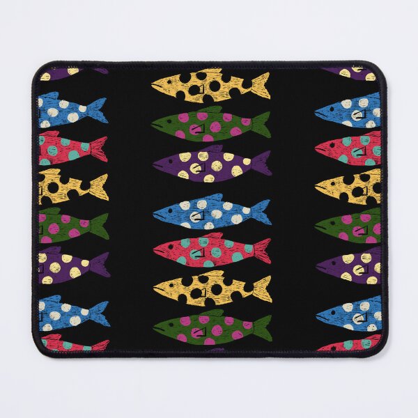 Item preview, Row of Polka Dot Colorful Fish designed and sold by wildjellybeans.