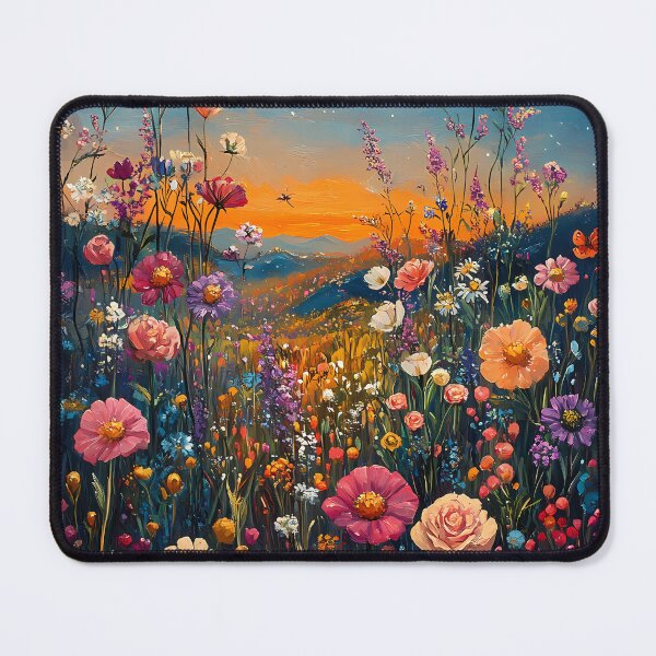 Item preview, An ethereal, enchanted wildflower meadow bathed in moonlight and starry sky designed and sold by Artdavesalzburg.