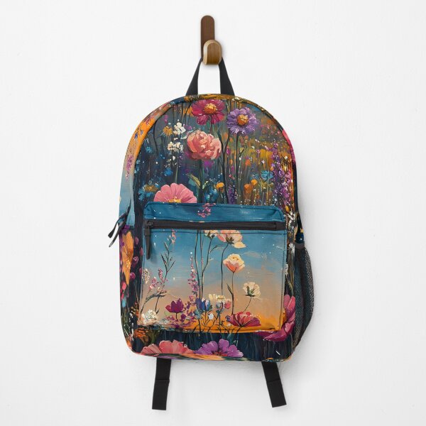 Item preview, An ethereal, enchanted wildflower meadow bathed in moonlight and starry sky designed and sold by Artdavesalzburg.