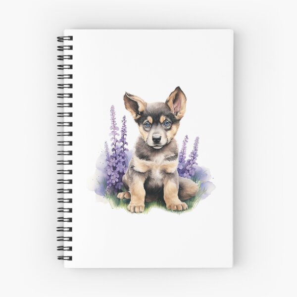 Item preview, Lupine Flower Puppy | Elegant Botanical Floral Art designed and sold by Mandayartstudio.