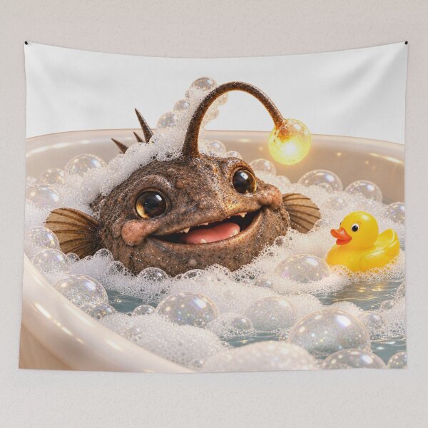 Item preview, Anglerfish Bathtub Duck Visit designed and sold by Sillytoe.
