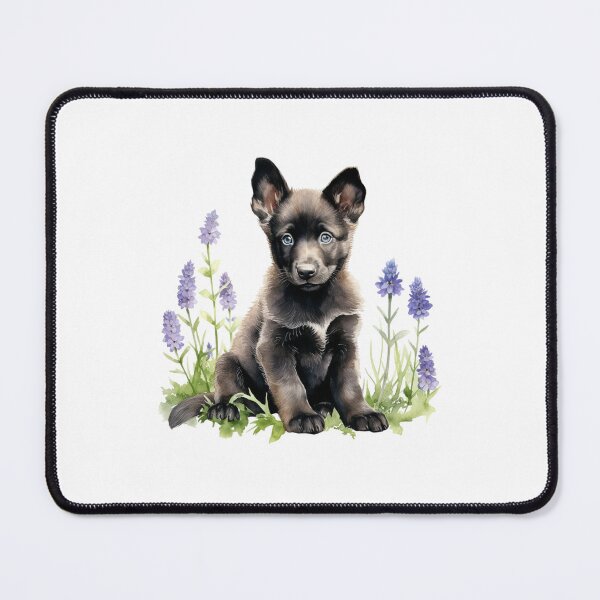 Item preview, Lupine Flower Puppy | Elegant Botanical Floral Art designed and sold by Mandayartstudio.