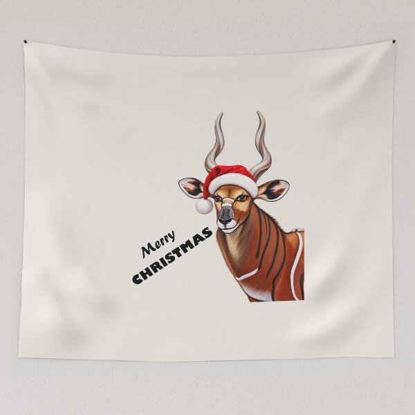 Item preview, Christmas Kudu Santa Hat Wildlife PNG designed and sold by annenambiro.