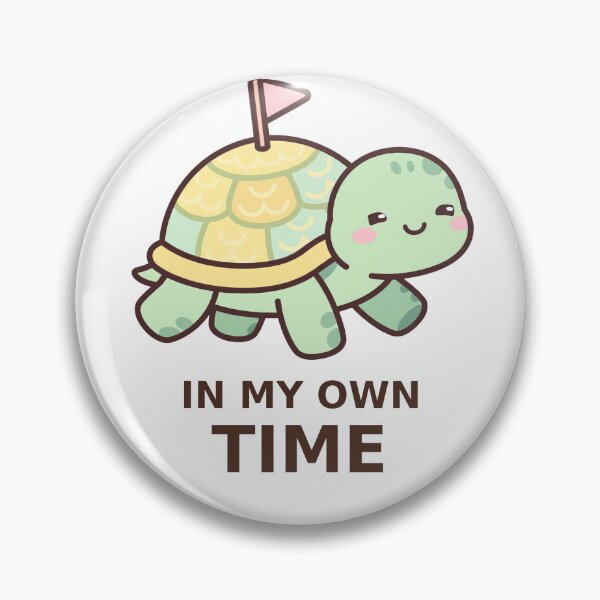 Artikelvorschau, In meiner eigenen Zeit - Kawaii-Schildkröte entworfen und verkauft von Visual Dept..