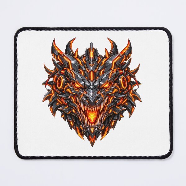 Item preview, Cyberpunk Cyber Dragon Mecha Neon Art designed and sold by RiteshCenter .
