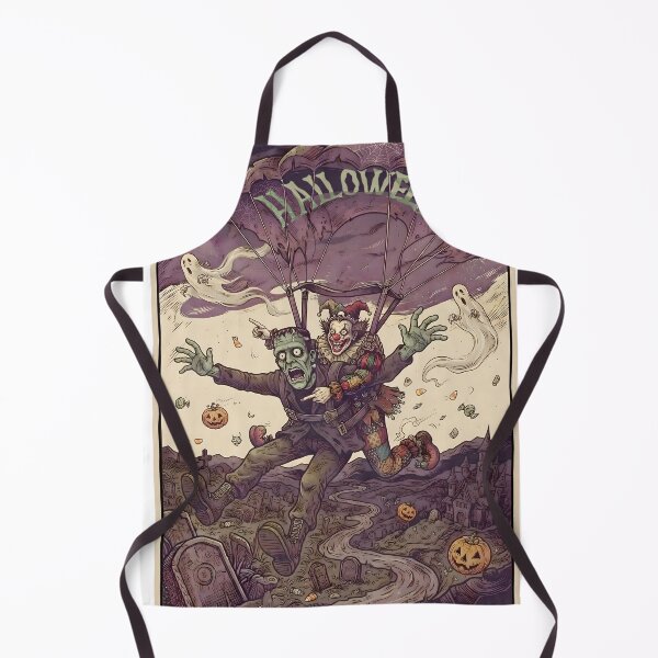 Item preview, Copy of High Altitude Halloween Skydiving Terror Witch Clown Parachute Art designed and sold by BrainConstip.