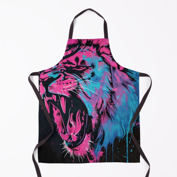 Item preview, Neon Power: Roaring Synthwave Lion designed and sold by Artdavesalzburg.